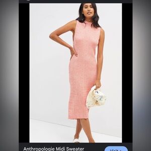 Anthropologie orange sweater dress size M